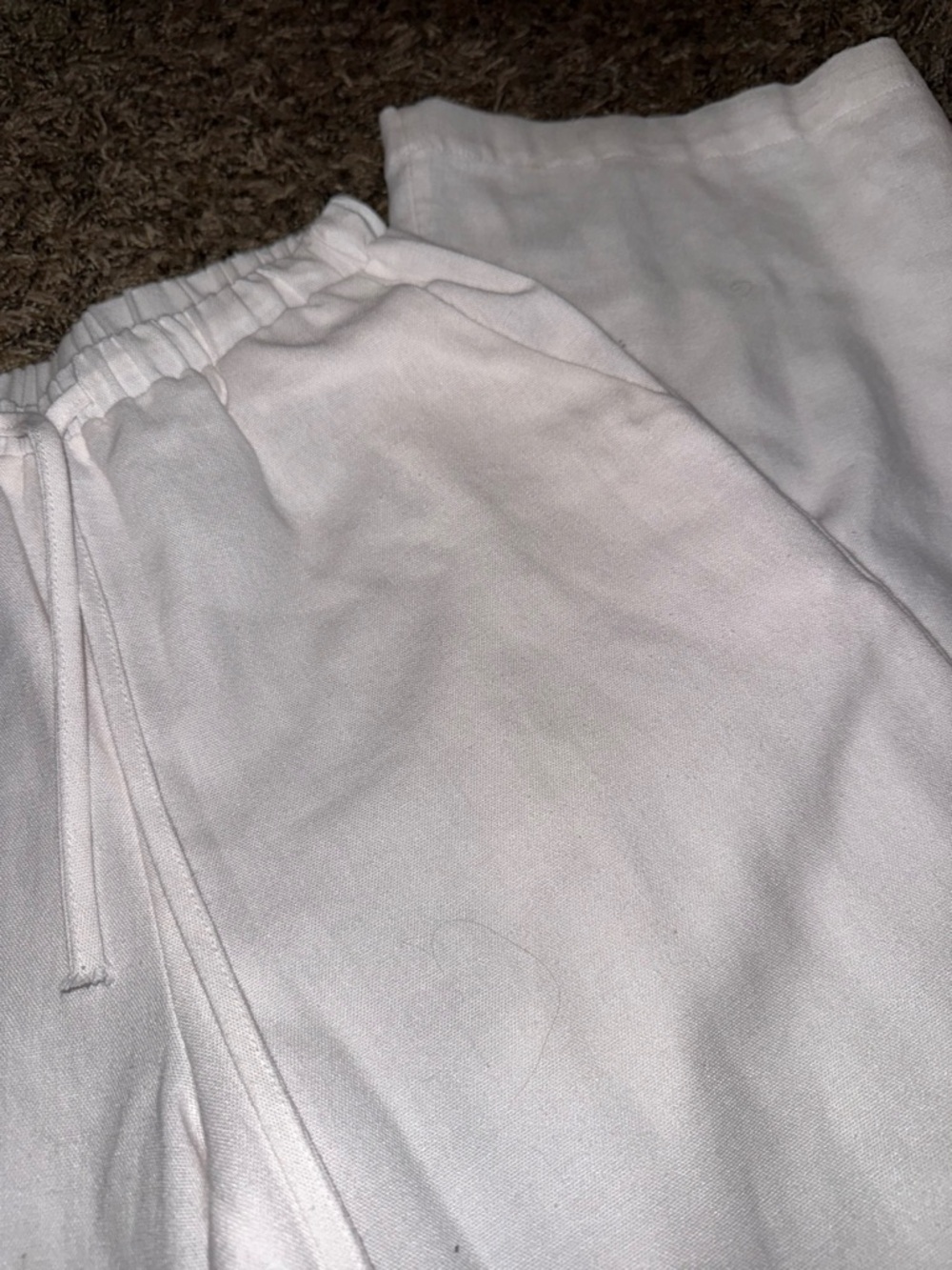 White Drawstring Pants - Picture 2 of 7